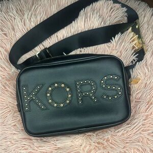 Michael Kors Studded Black Crossbody Bag